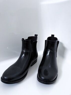 Michael Kors Black Rubber Chelsea Rain Boots Size 7
